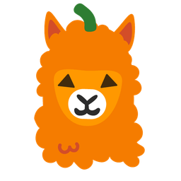 Llama and Jack-o-lantern
