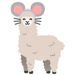 Llama and Mouse face