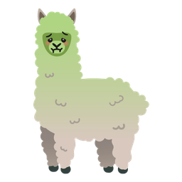 Llama and Nauseated face