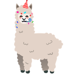 Llama and Partying face