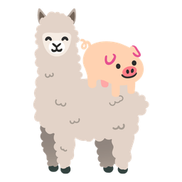 Llama and Pig face