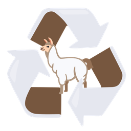 Llama and Recycling symbol