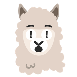 Llama and Red exclamation mark