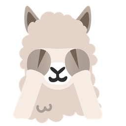 Llama and See-no-evil monkey