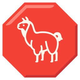 Llama and Stop sign