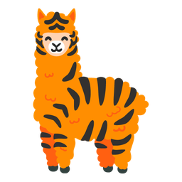 Llama and Tiger face