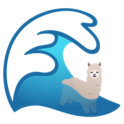 Llama and Water wave