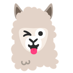 Llama and Winking face with tongue