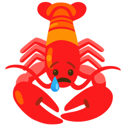 Lobster and Crying face