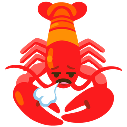 Lobster and Face exhaling