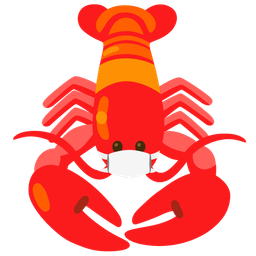 Lobster and Face with medical mask