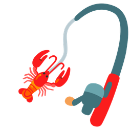 Lobster and Fishing pole