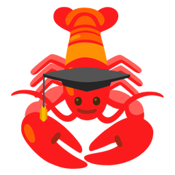 Lobster and Graduation cap