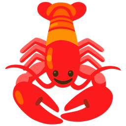 Lobster and Slightly smiling face