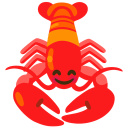 Lobster and Smiling face with smiling eyes