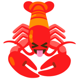 Lobster and Squinting face with tongue