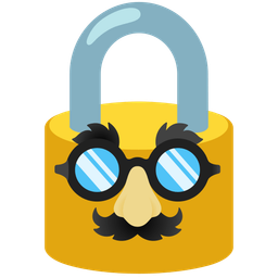 locked and disguised face