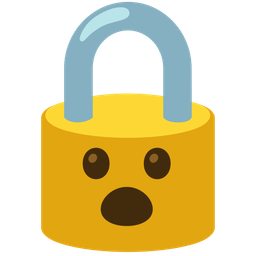 locked and face with open mouth