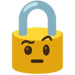 locked and face with raised eyebrow