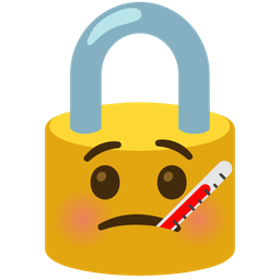 locked and face with thermometer