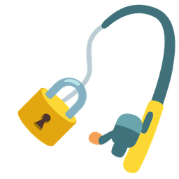 locked and fishing pole