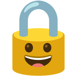 Locked and Grinning face