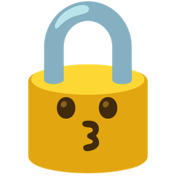 Locked and Kissing face