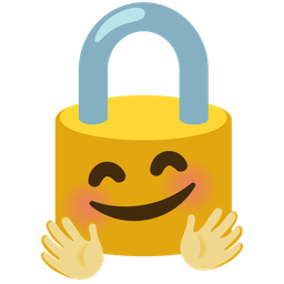 Locked and Smiling face with open hands