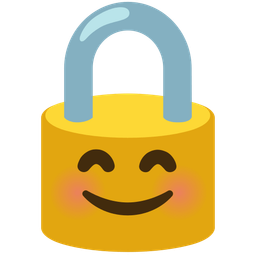Locked and Smiling face with smiling eyes