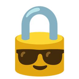 locked and smiling face with sunglasses