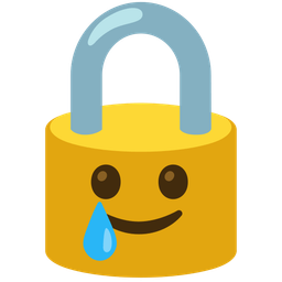 Locked and Smiling face with tear