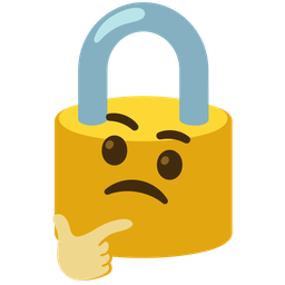 locked and thinking face