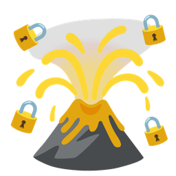 locked and volcano
