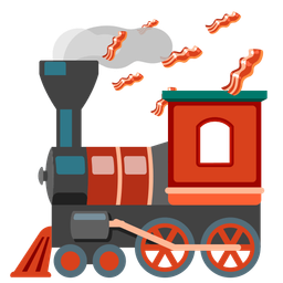 locomotive and bacon