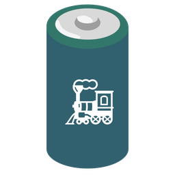 locomotive and battery