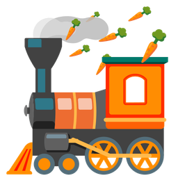locomotive and carrot