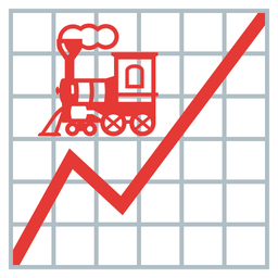 locomotive and chart increasing