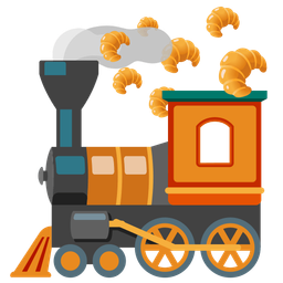 locomotive and croissant