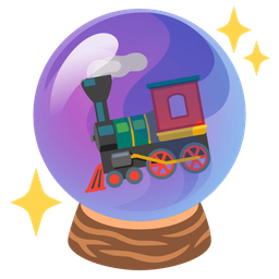 locomotive and crystal ball