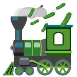 locomotive and cucumber