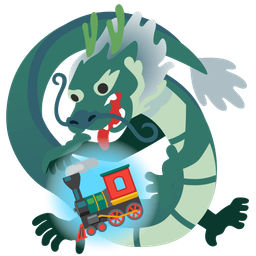 locomotive and dragon