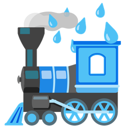 locomotive and droplet