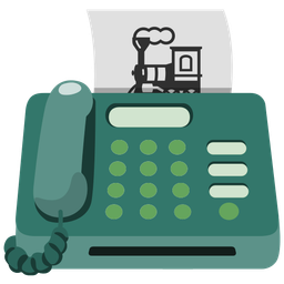 locomotive and fax machine