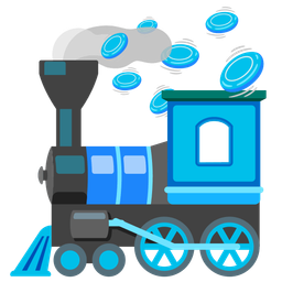 locomotive and flying disc
