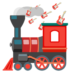 locomotive and guitar