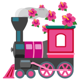 locomotive and hibiscus