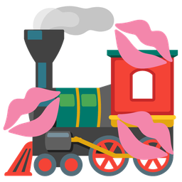 locomotive and kiss mark