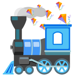 locomotive and kite