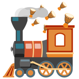 locomotive and long drum