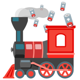 locomotive and low battery